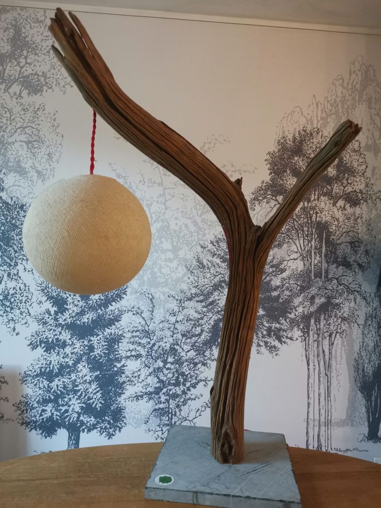 Lampes en bois flottés