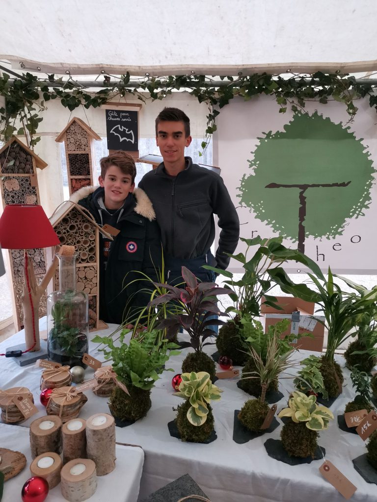 Théotime et Briac sur le stand