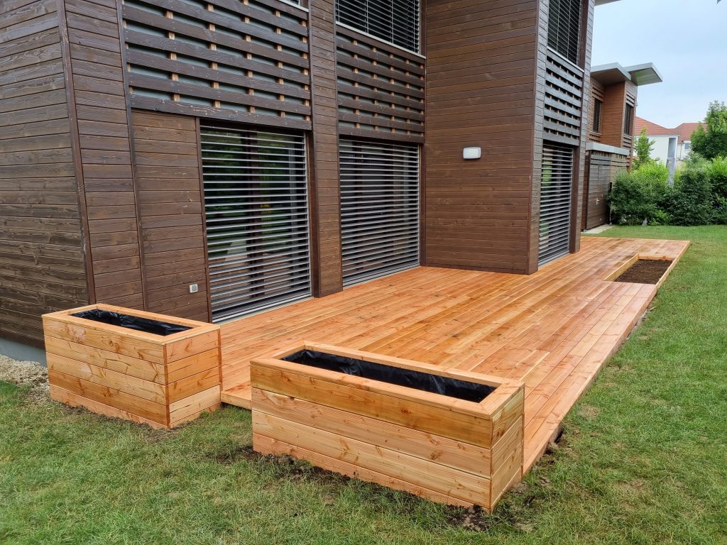 Photo de fin de la transformation d'une terrasse